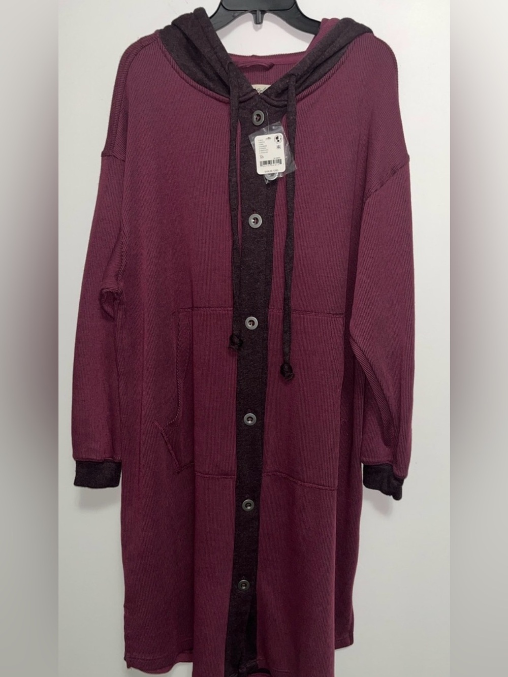 R.NWT $168 Free People Tomorrows
Sweatshirt Cardigan Hooded over - Picture 4 of 5